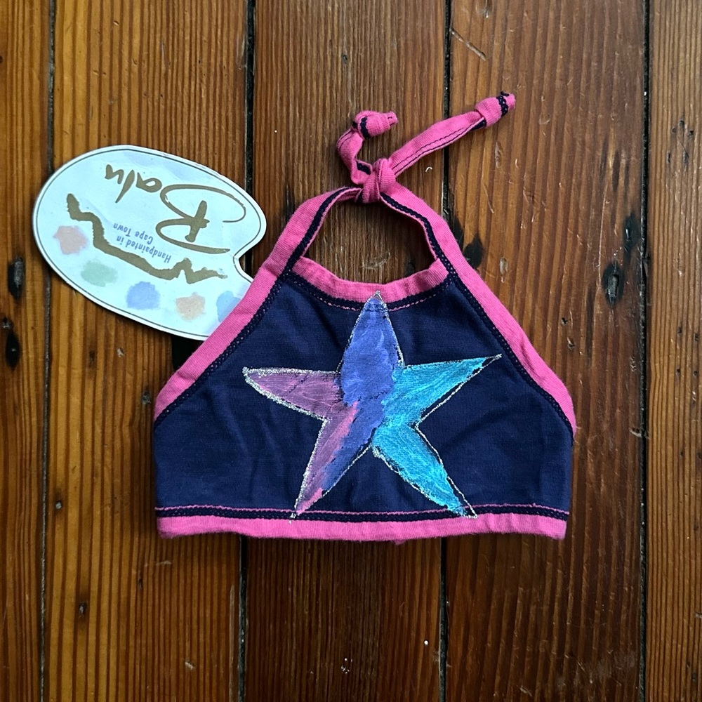 NWT Balu hand painted newborn star halter top 0-6 months